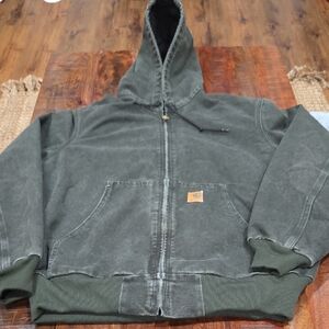 Vintage Carhartt Hooded Bomber Chore Jacket
